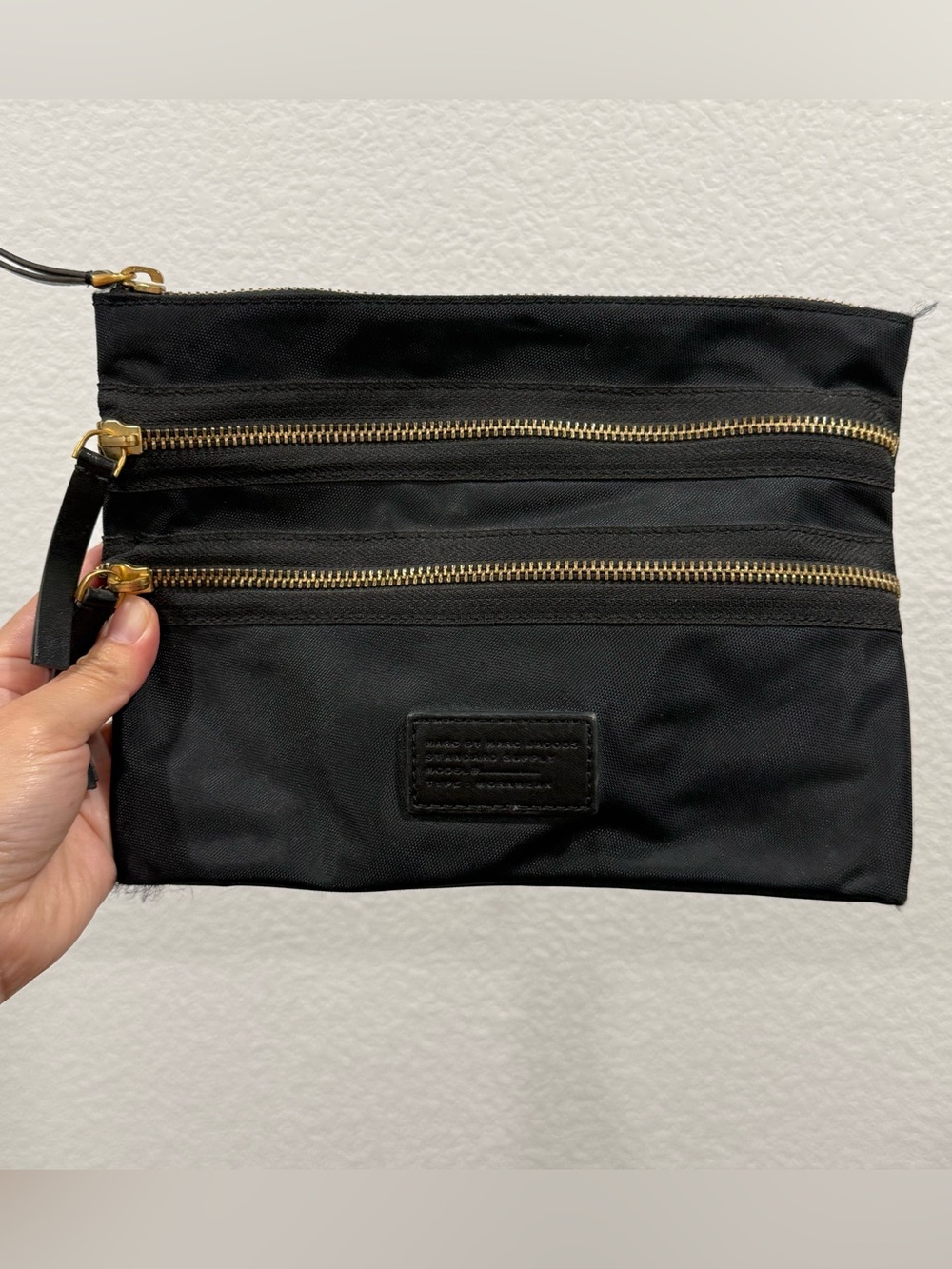 Marc Jacobs Three Pocket Black Clutch Organizer